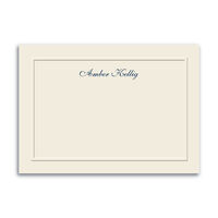 Fine Embossed Border Flat Note Cards