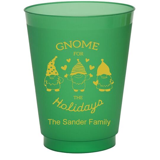 Gnome For The Holidays Colored Shatterproof Cups