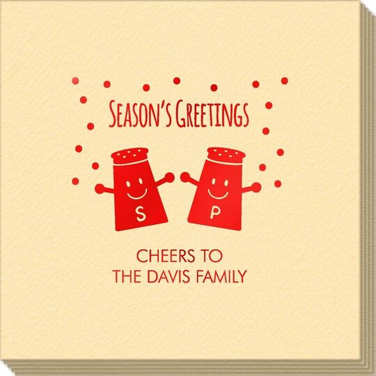 Season's Greetings Linen Like Napkins
