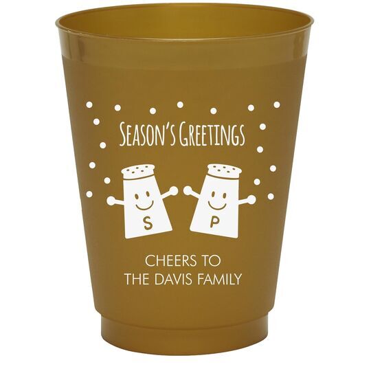 Season's Greetings Colored Shatterproof Cups