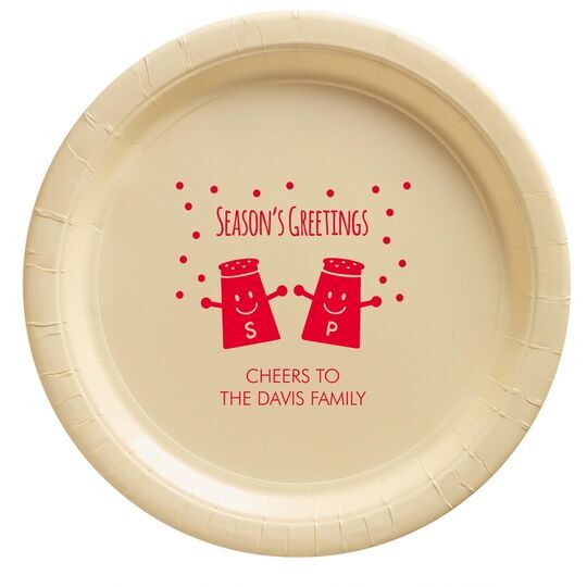 Season's Greetings Paper Plates