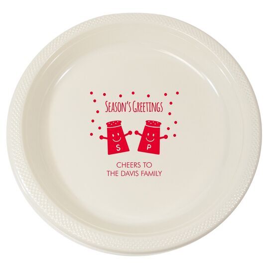 Season's Greetings Plastic Plates