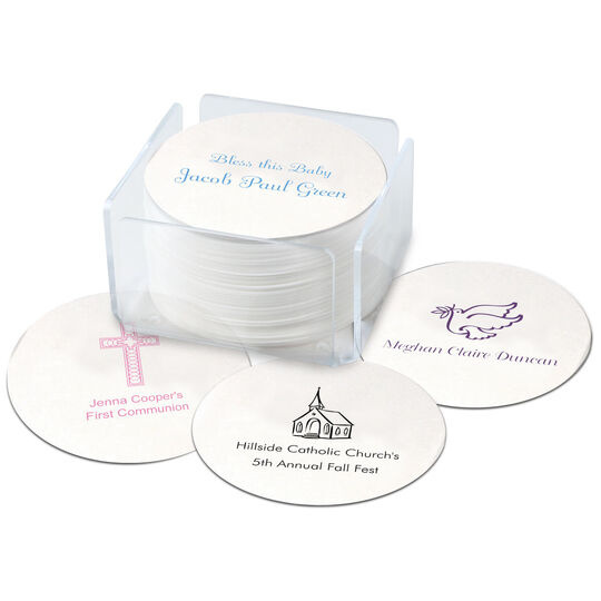 Design Your Own Christian Celebration Round Coasters