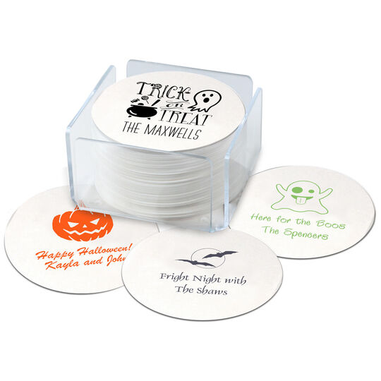 Design Your Own Halloween Round Coasters