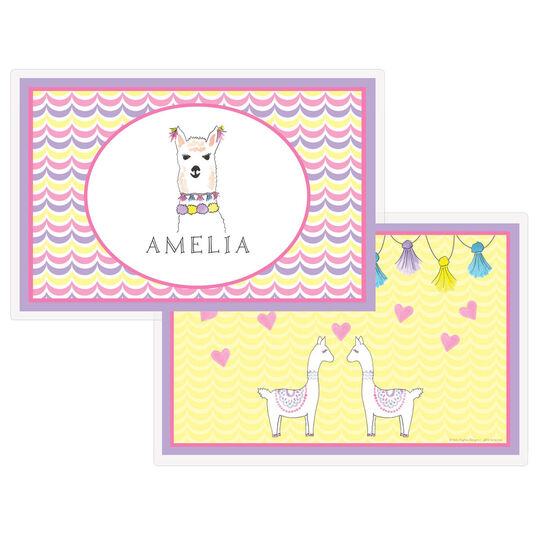 Llama Love Laminated Placemat