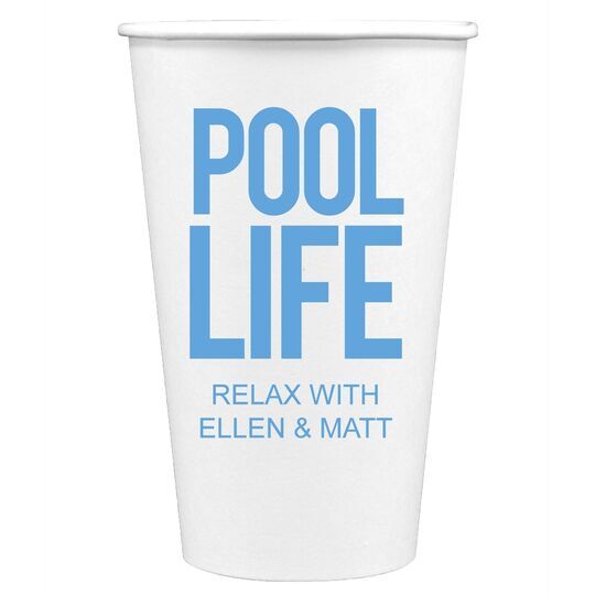 Pool Life Paper Coffee Cups