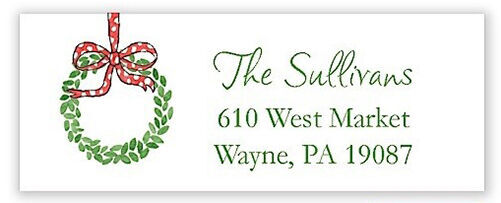Joyful Wreath Return Address Labels