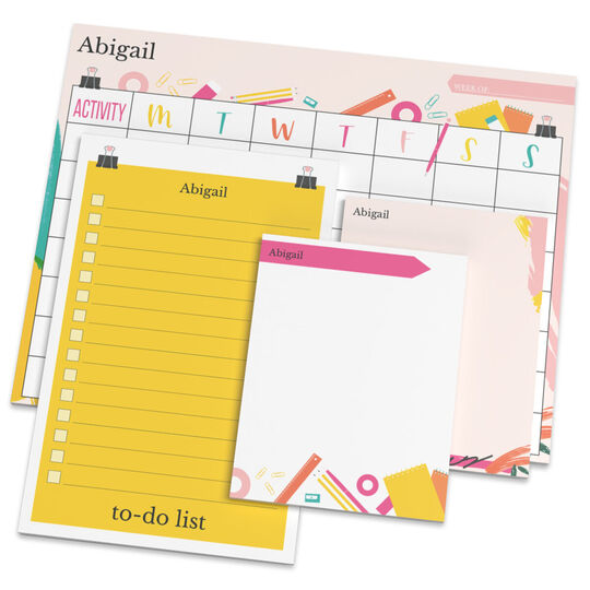Fun Activity Planner Notepad Set