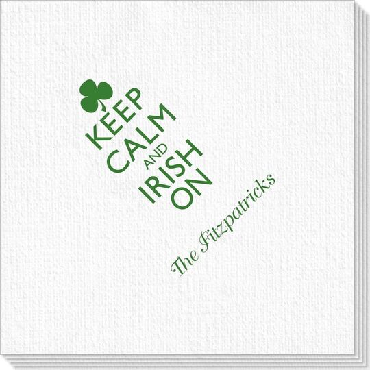 Keep Calm and Irish On Deville Napkins