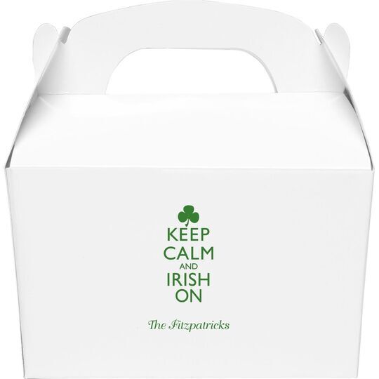 Keep Calm and Irish On Gable Favor Boxes