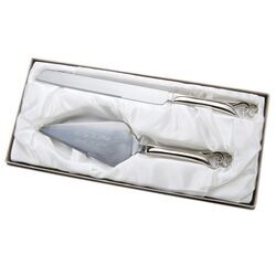 Double Heart Handles Cake Knife and Server