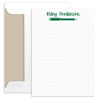 Dotted Grid Flat Note Cards