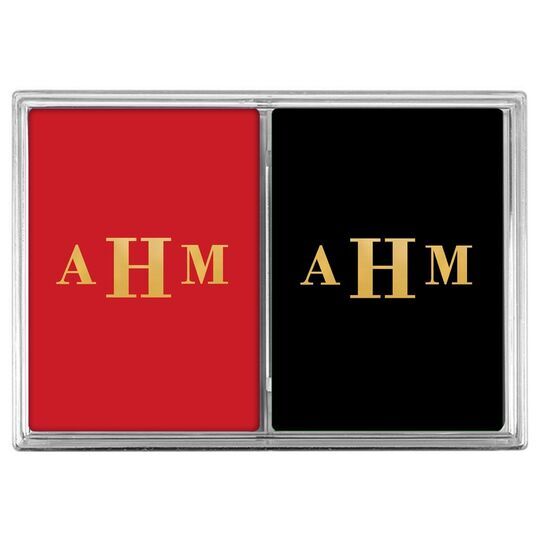 Sophisticated Monogram Double Deck Playing Cards