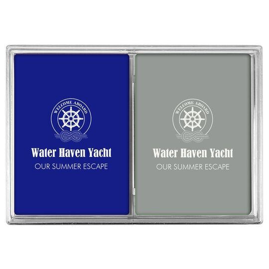 Welcome Aboard Wheel Double Deck Playing Cards