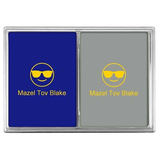 Sunglasses Emoji Double Deck Playing Cards