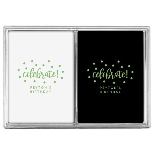 Confetti Dots Celebrate Double Deck Playing Cards
