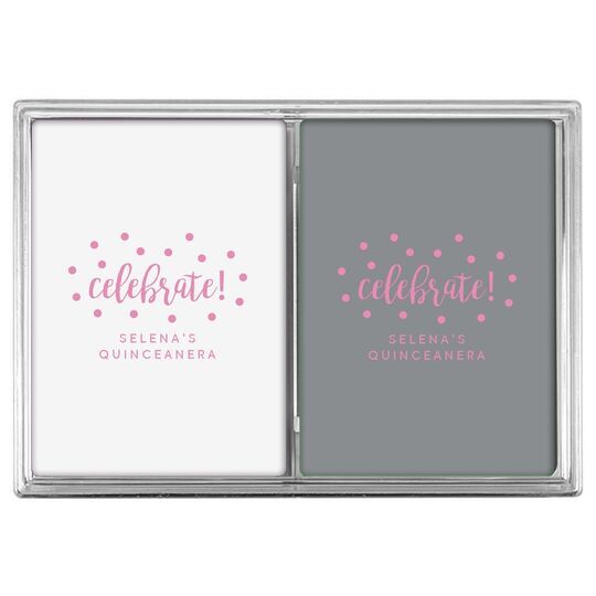 Confetti Dots Celebrate Double Deck Playing Cards