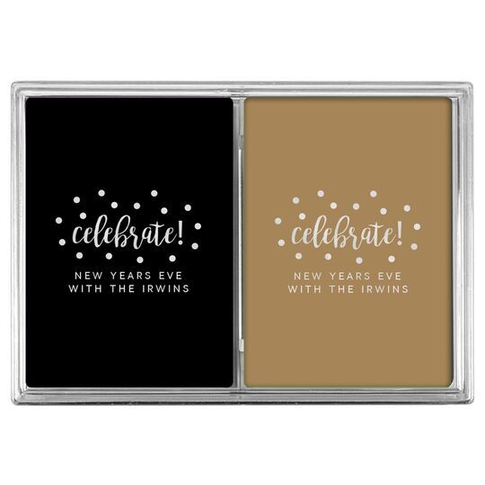 Confetti Dots Celebrate Double Deck Playing Cards