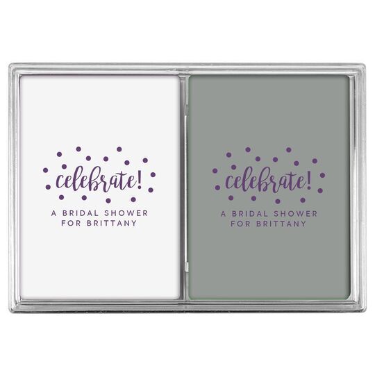 Confetti Dots Celebrate Double Deck Playing Cards