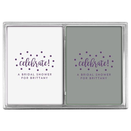 Confetti Dots Celebrate Double Deck Playing Cards