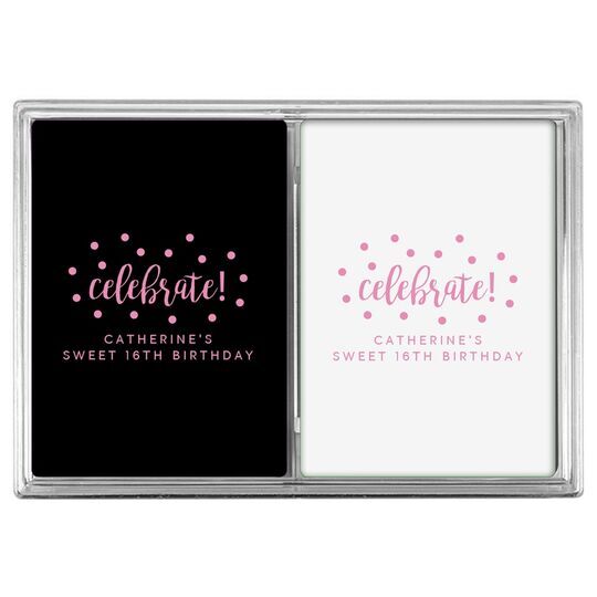 Confetti Dots Celebrate Double Deck Playing Cards