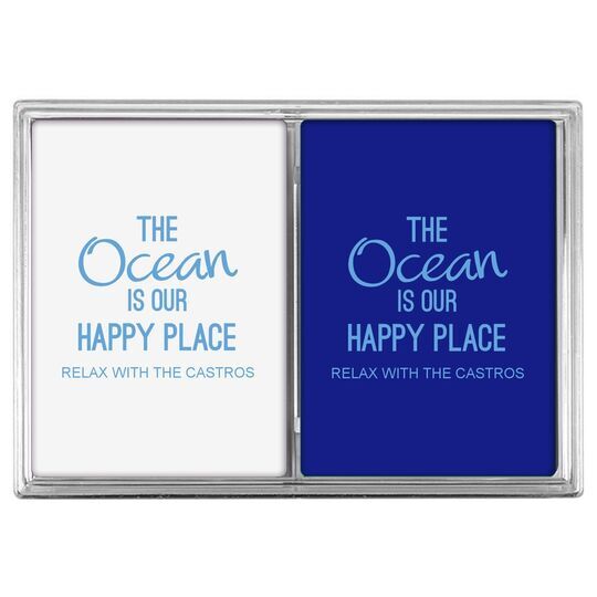 The Ocean is Our Happy Place Double Deck Playing Cards