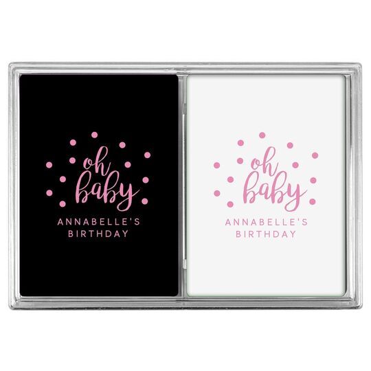 Confetti Dots Oh Baby Double Deck Playing Cards