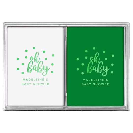 Confetti Dots Oh Baby Double Deck Playing Cards