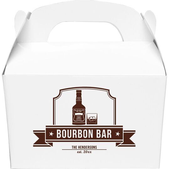 Bourbon Bar Gable Favor Boxes