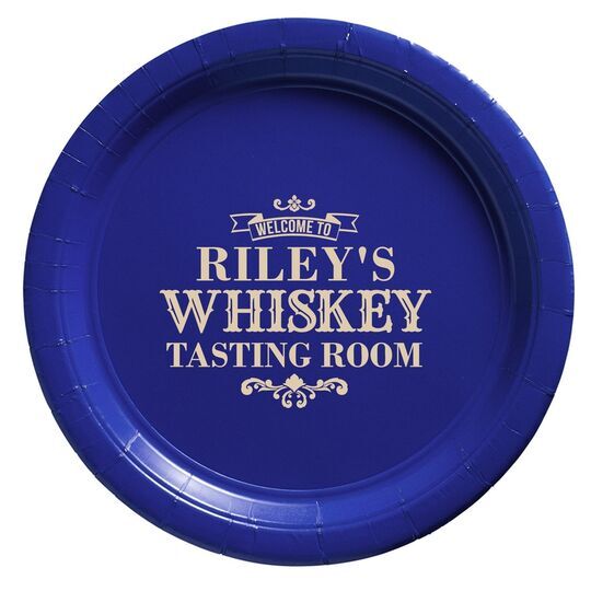 Whiskey Tasting Room Paper Plates