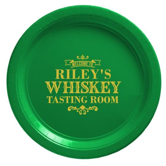 Whiskey Tasting Room Paper Plates