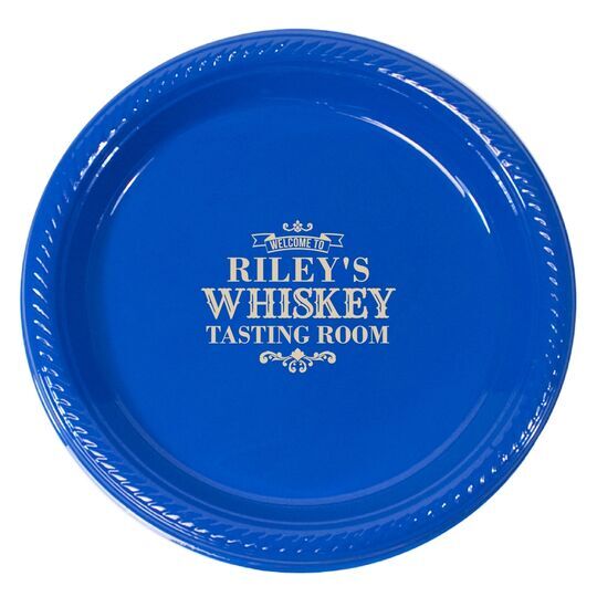 Whiskey Tasting Room Plastic Plates