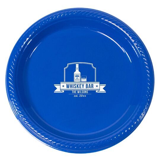 Whiskey Bar Plastic Plates