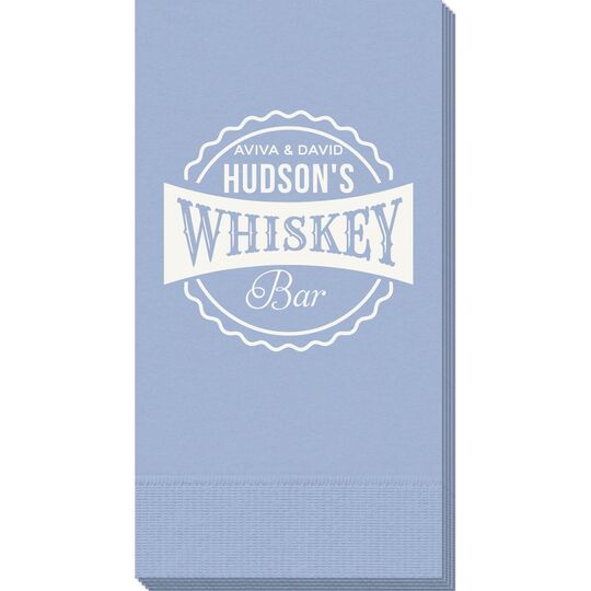 Whiskey Bar Label Guest Towels
