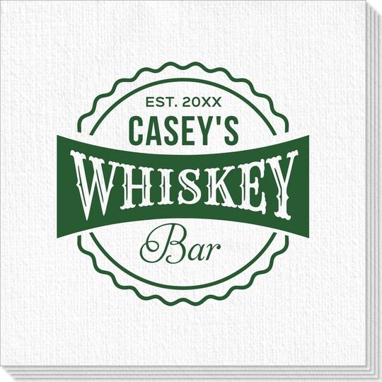 Whiskey Bar Label Deville Napkins