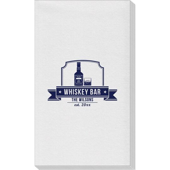 Whiskey Bar Linen Like Guest Towels