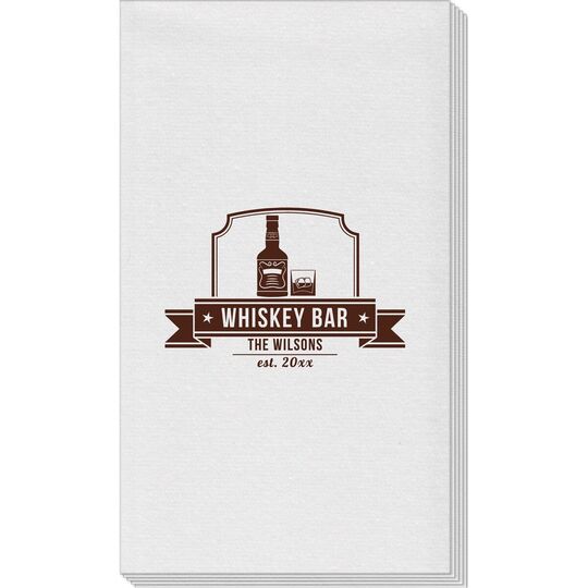 Whiskey Bar Linen Like Guest Towels