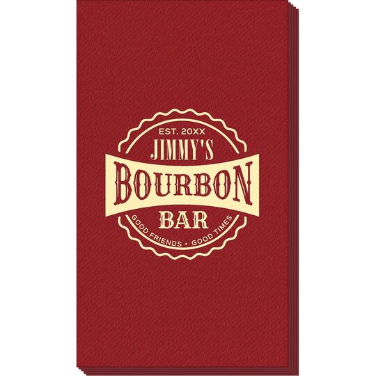 Good Friends Good Times Bourbon Bar Linen Like Guest Towels