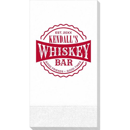 Good Friends Good Times Whiskey Bar Guest Towels