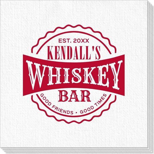 Good Friends Good Times Whiskey Bar Deville Napkins