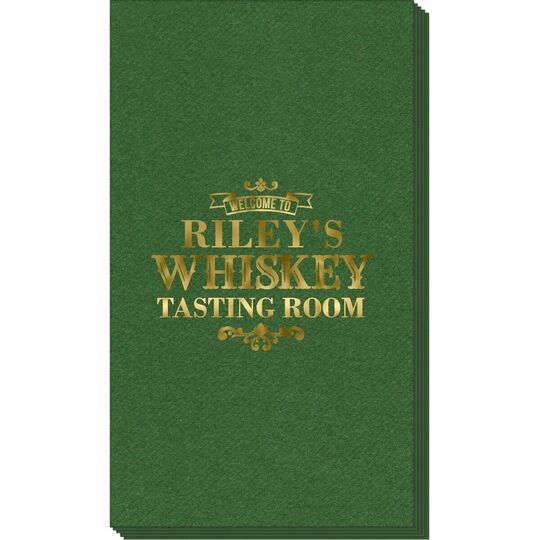 Whiskey Tasting Room Linen Like Guest Towels
