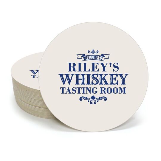 Whiskey Tasting Room Round Coasters