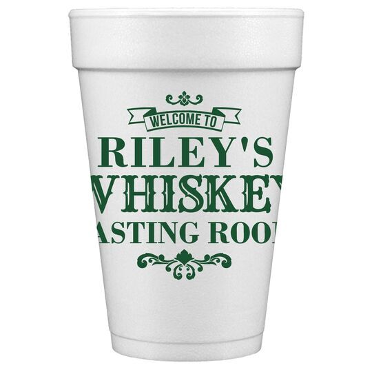 Whiskey Tasting Room Styrofoam Cups