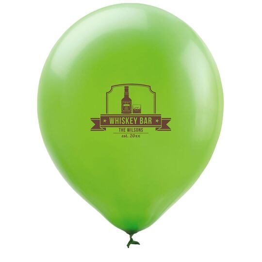 Whiskey Bar Latex Balloons