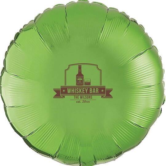 Whiskey Bar Mylar Balloons