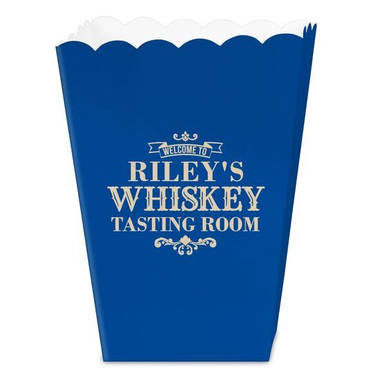 Whiskey Tasting Room Mini Popcorn Boxes