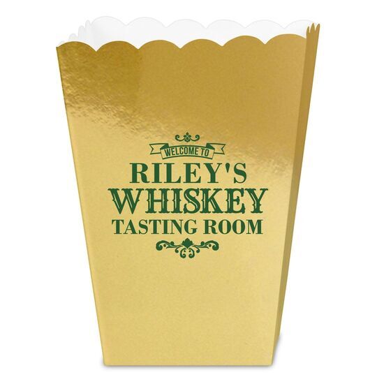 Whiskey Tasting Room Mini Popcorn Boxes