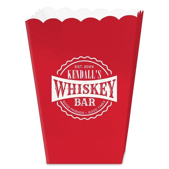 Good Friends Good Times Whiskey Bar Mini Popcorn Boxes