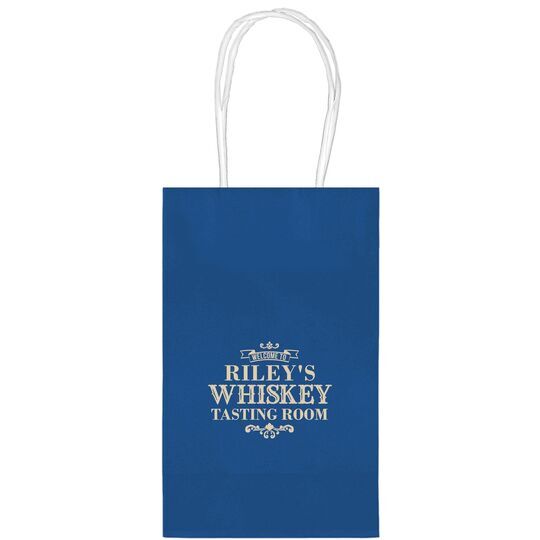 Whiskey Tasting Room Medium Twisted Handled Bags