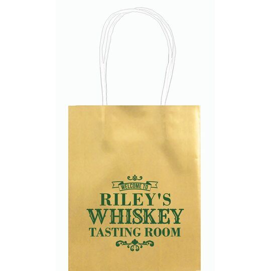 Whiskey Tasting Room Mini Twisted Handled Bags
